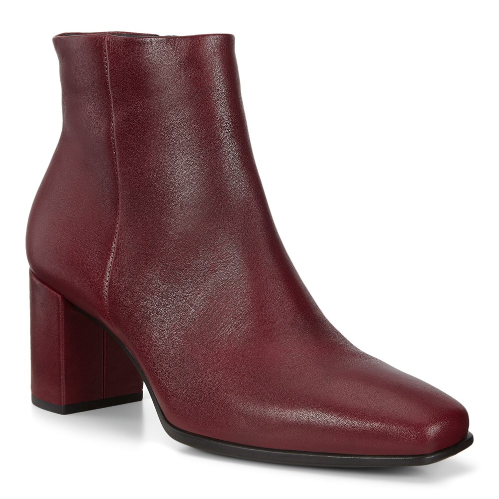 Botas Mujer - ECCO Shape 60 Squared Zippered - Vino - ZMD983716